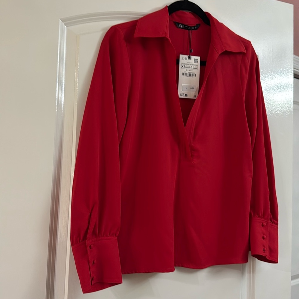 Zara Red Shirt Size XS